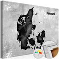Denmark City Map Scandinavian Decorative Pinboard