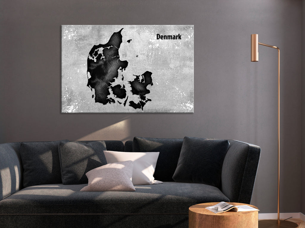 Denmark City Map Scandinavian Decorative Pinboard