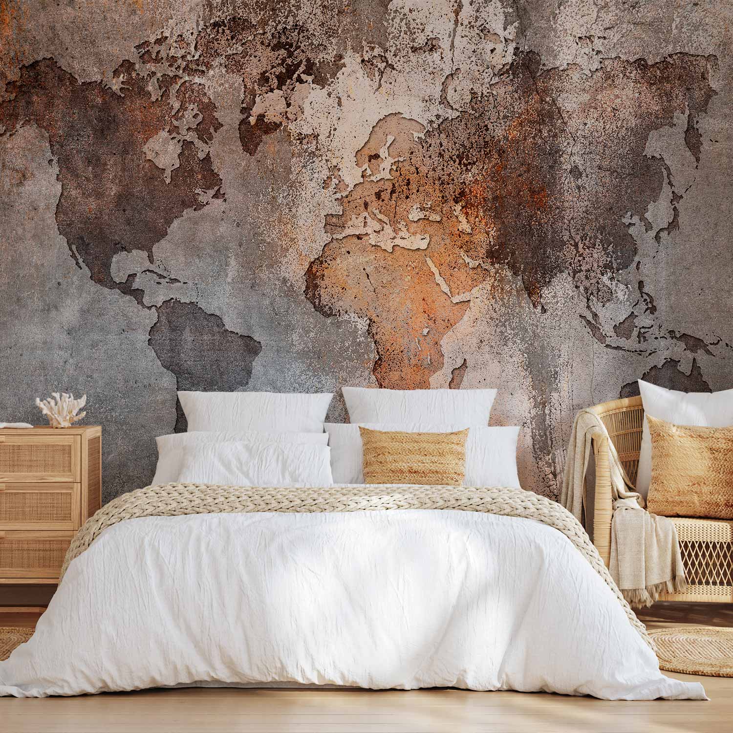 Colorful World Map Wall Mural