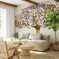 Golden Tree Abstract Wall Mural