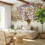 Golden Tree Abstract Wall Mural