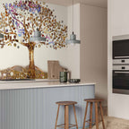 Golden Tree Abstract Wall Mural