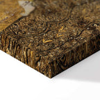 Klimt-Inspired Couple Kiss Gold Canvas Print