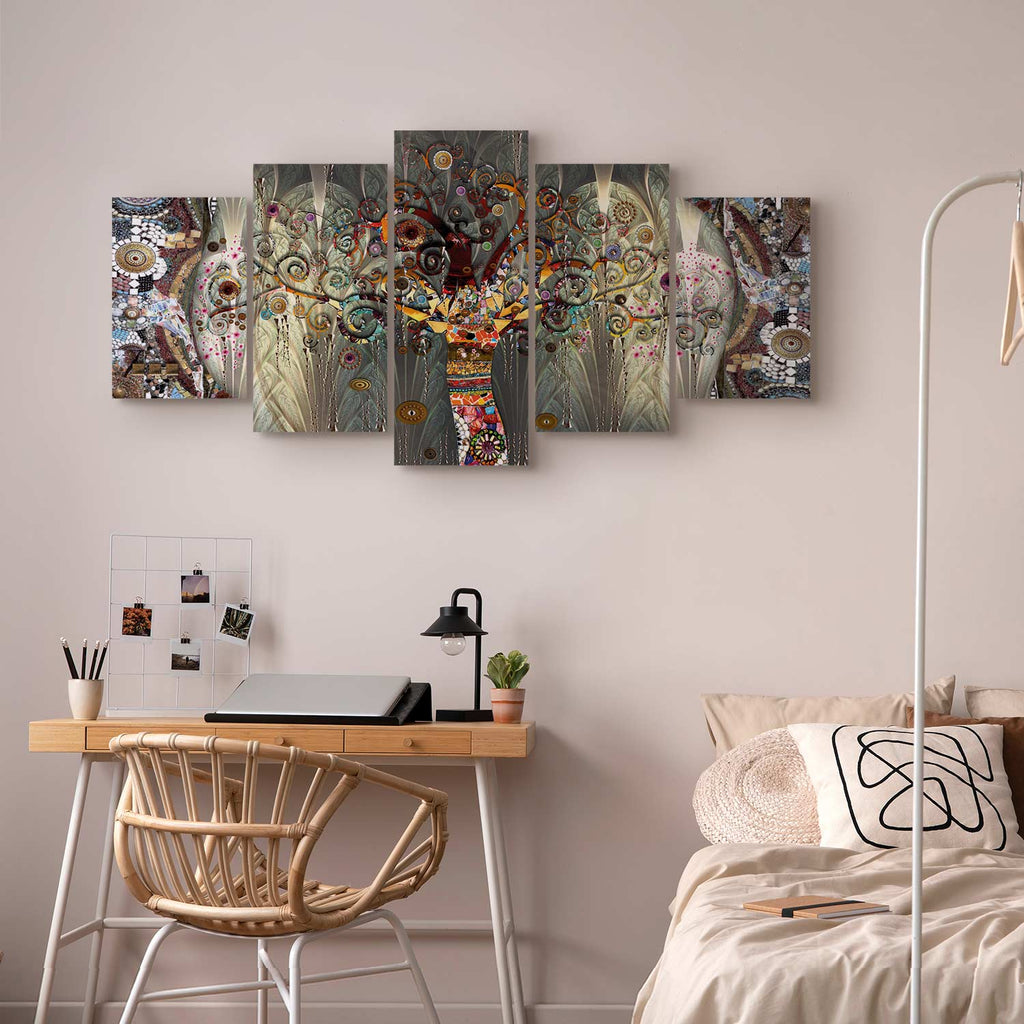 Colorful Abstract Tree of Life Canvas Print