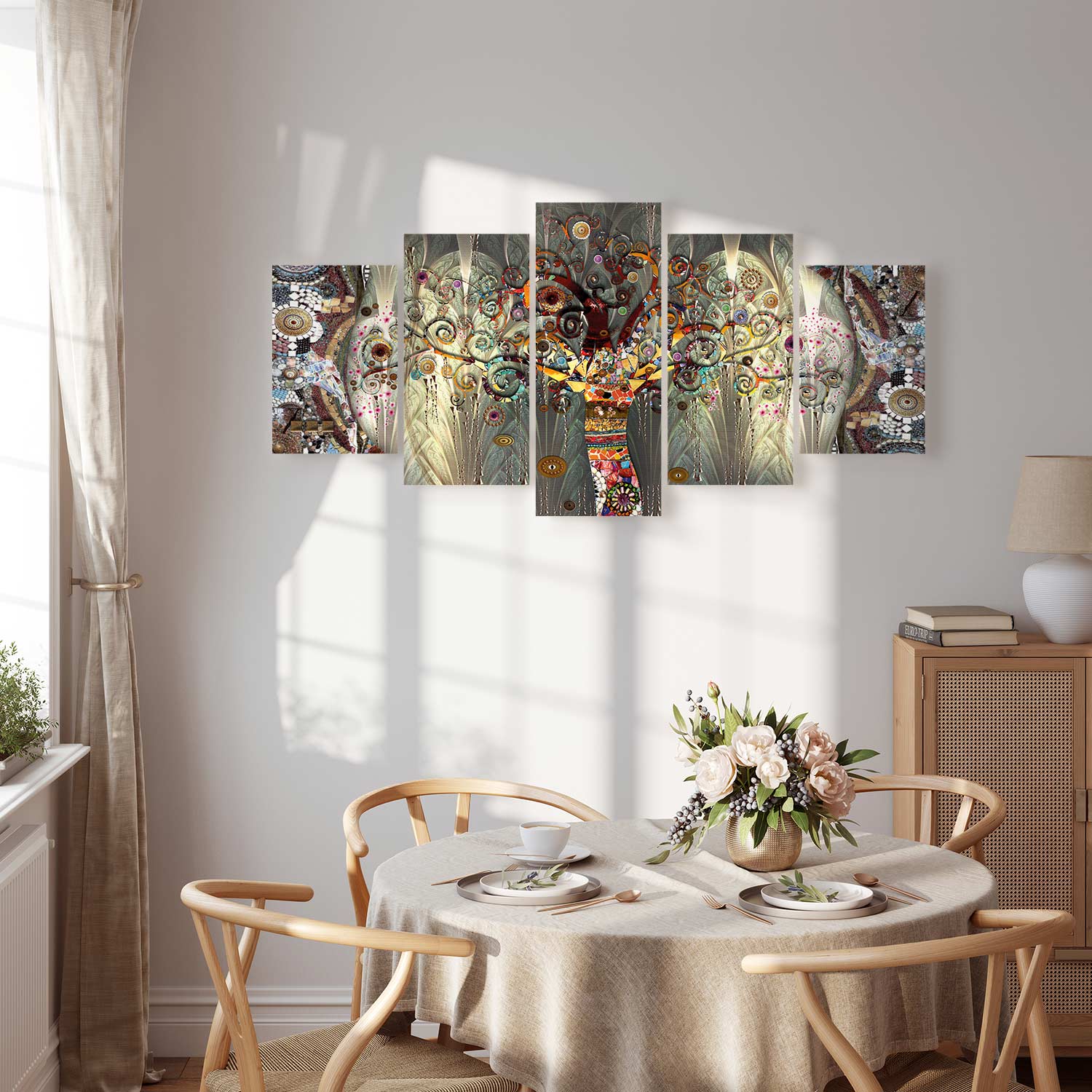 Colorful Abstract Tree of Life Canvas Print