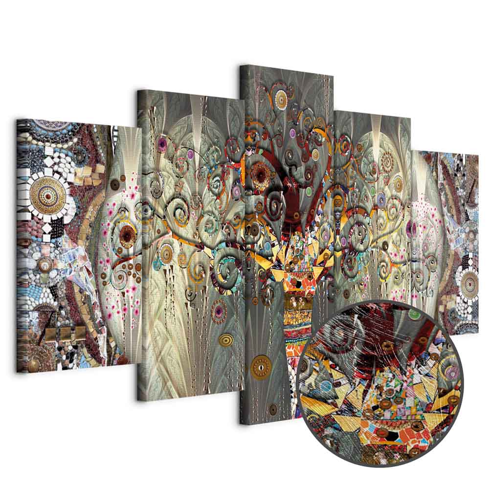 Colorful Abstract Tree of Life Canvas Print