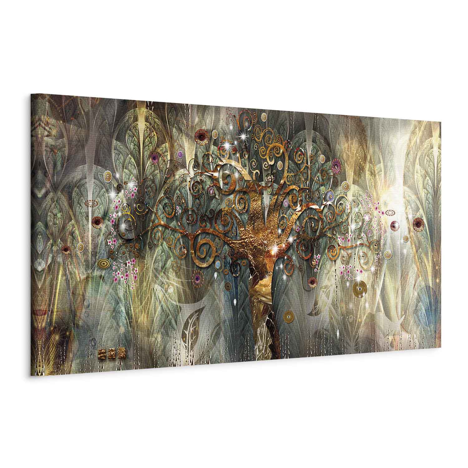 Colourful Abstract Trees Nature Canvas Print