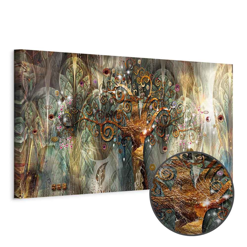 Colourful Abstract Trees Nature Canvas Print