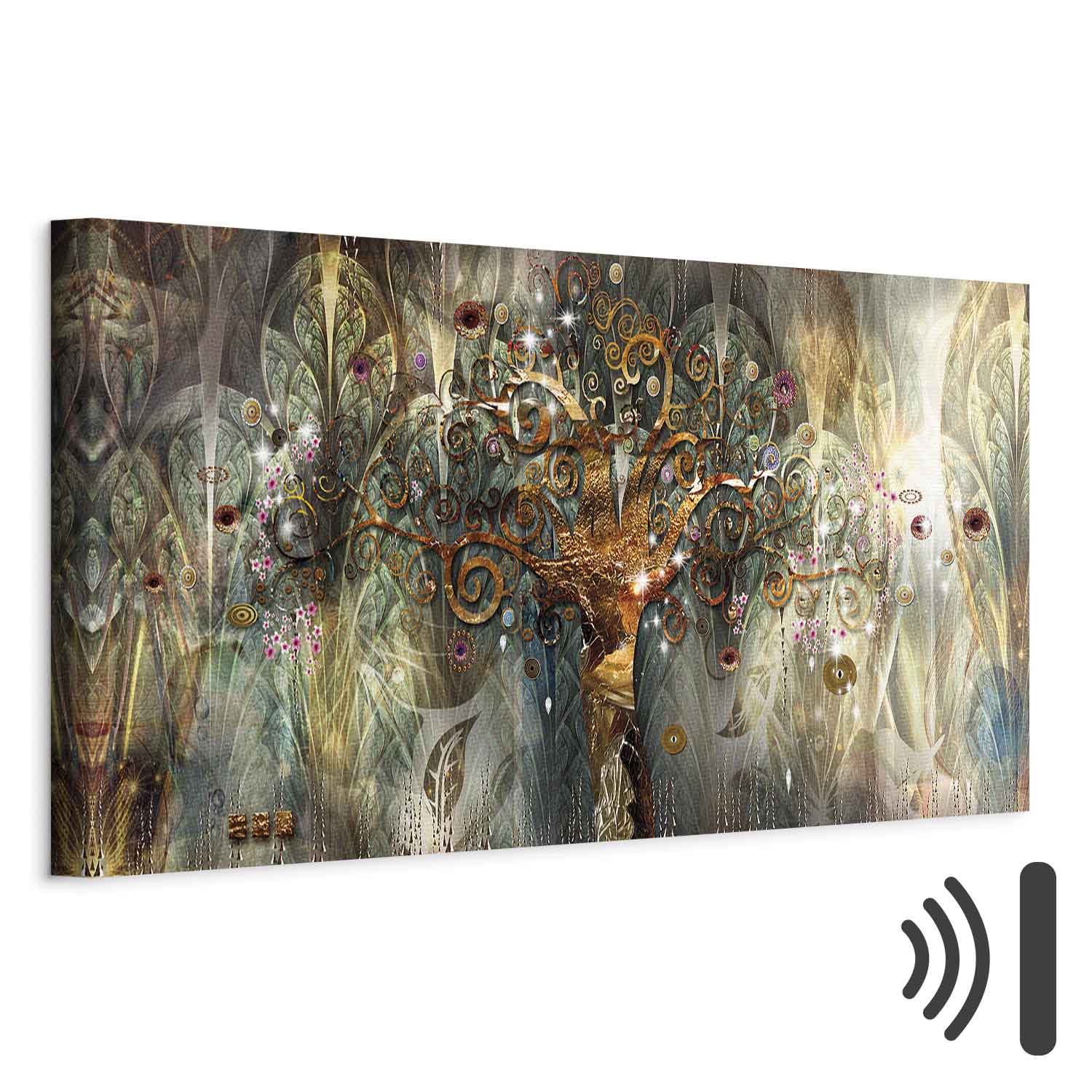 Colourful Abstract Trees Nature Canvas Print