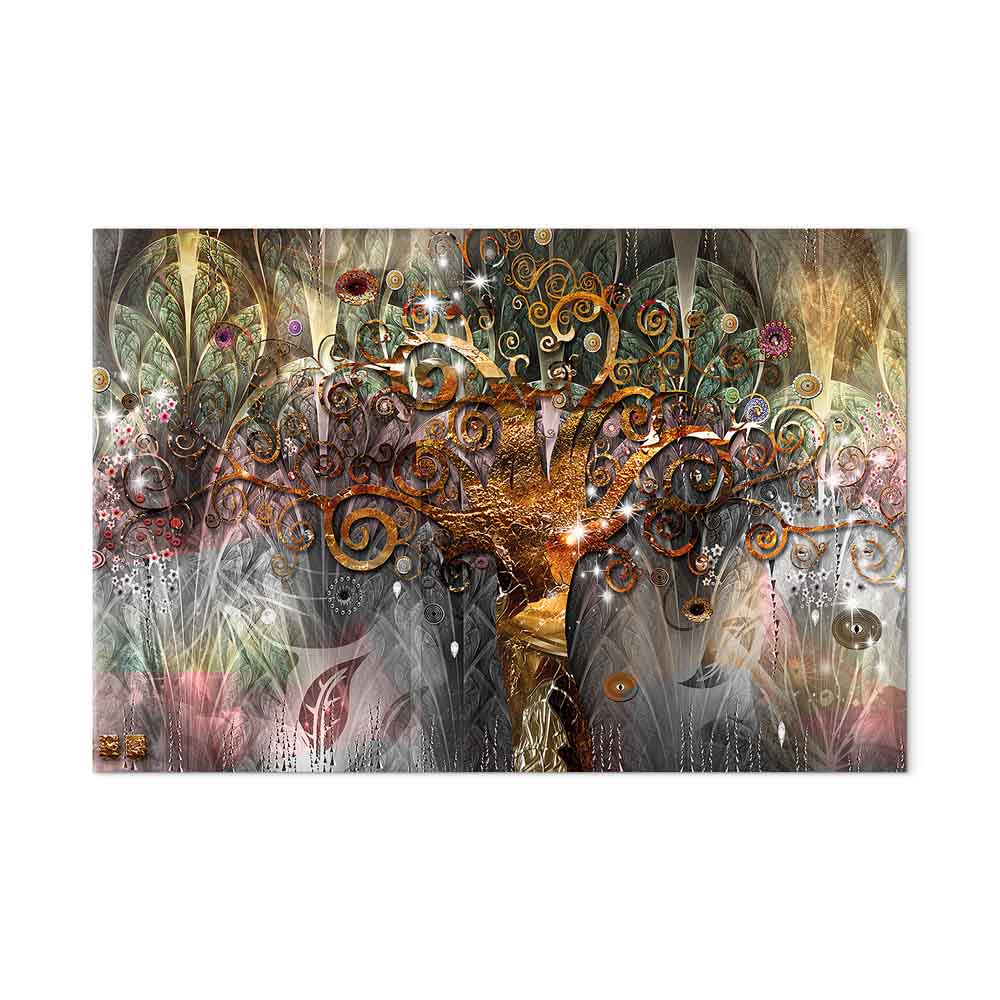 Abstract Gold Tree Nature Canvas Print
