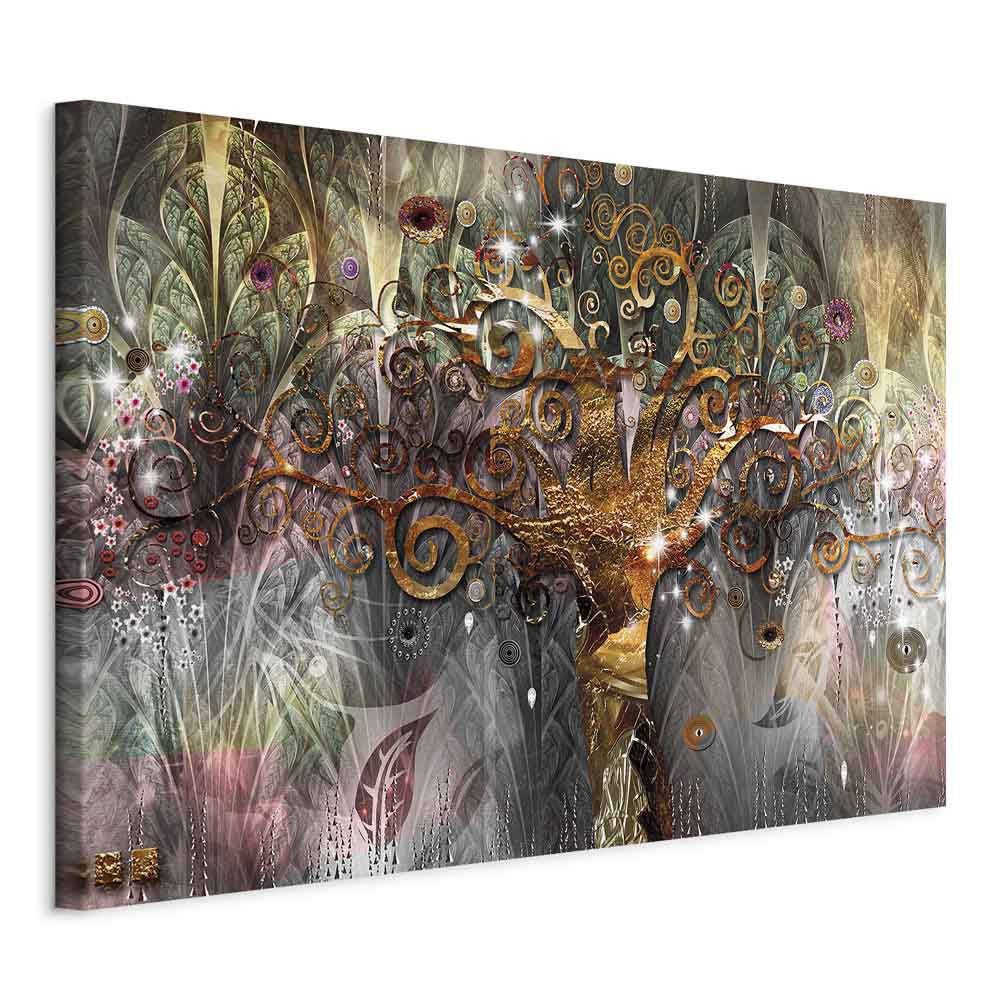 Abstract Gold Tree Nature Canvas Print