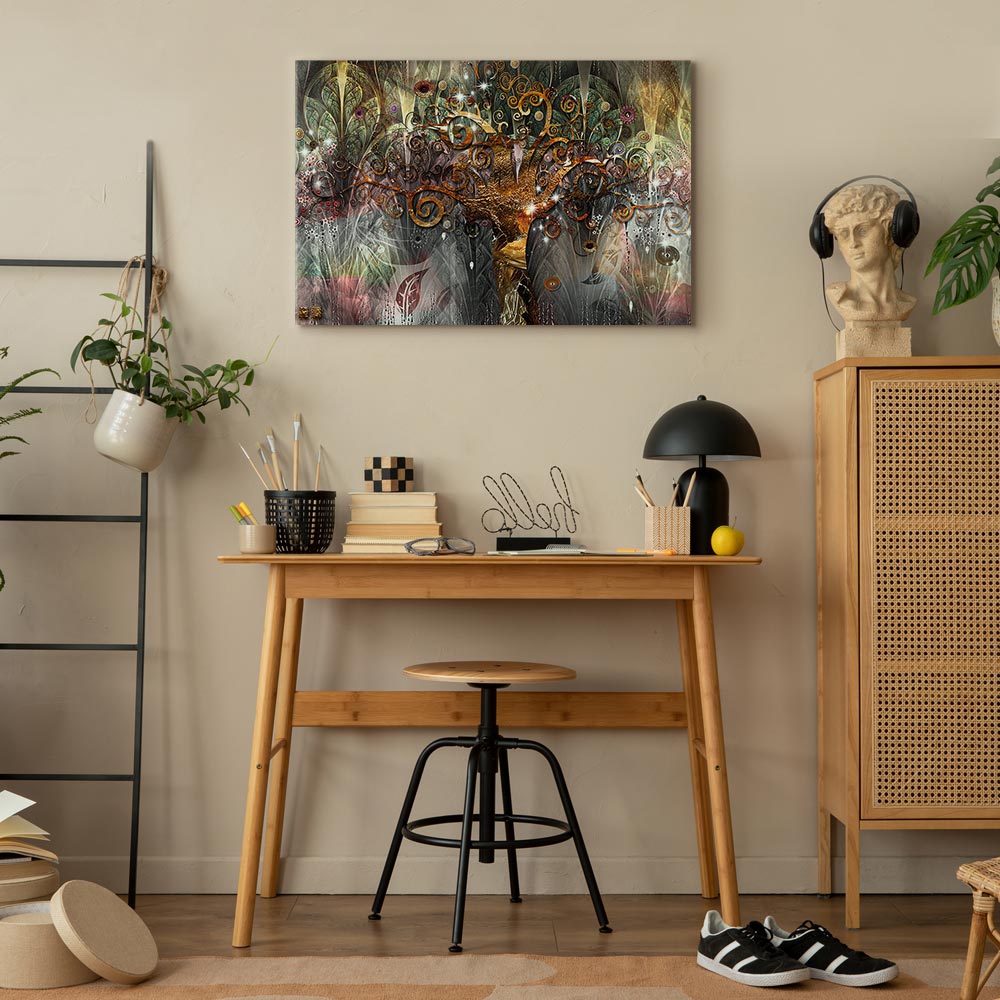 Abstract Gold Tree Nature Canvas Print