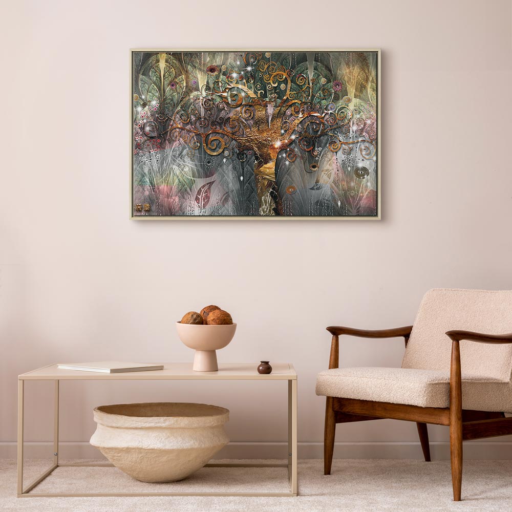 Abstract Gold Tree Nature Canvas Print