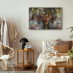 Abstract Gold Tree Nature Canvas Print