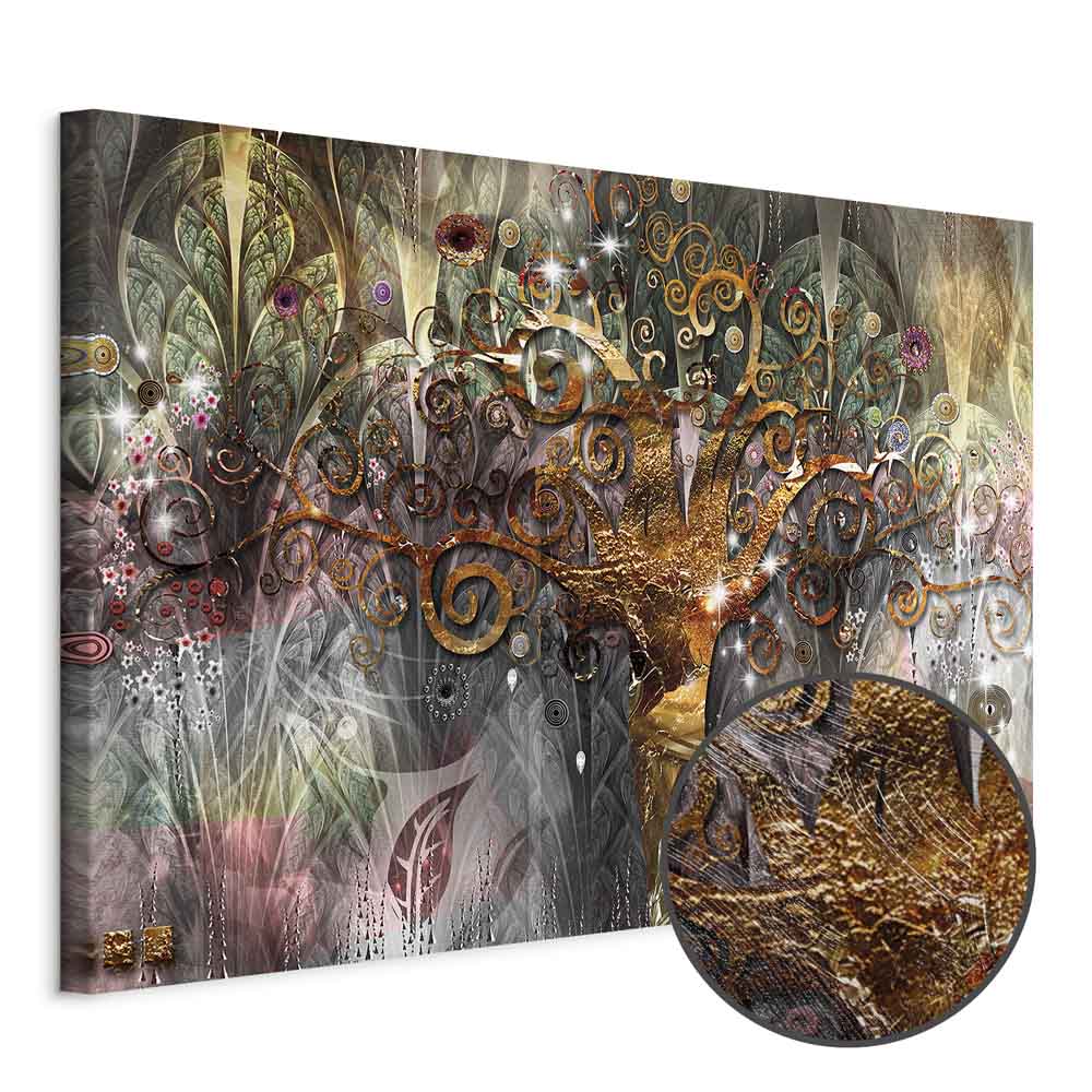 Abstract Gold Tree Nature Canvas Print