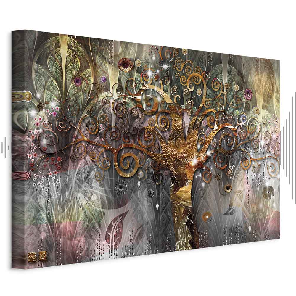 Abstract Gold Tree Nature Canvas Print
