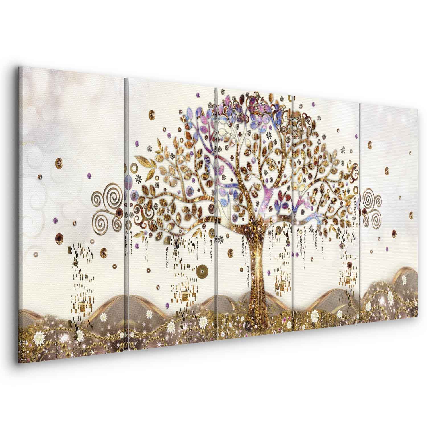 Abstract Dazzling Tree Canvas Print