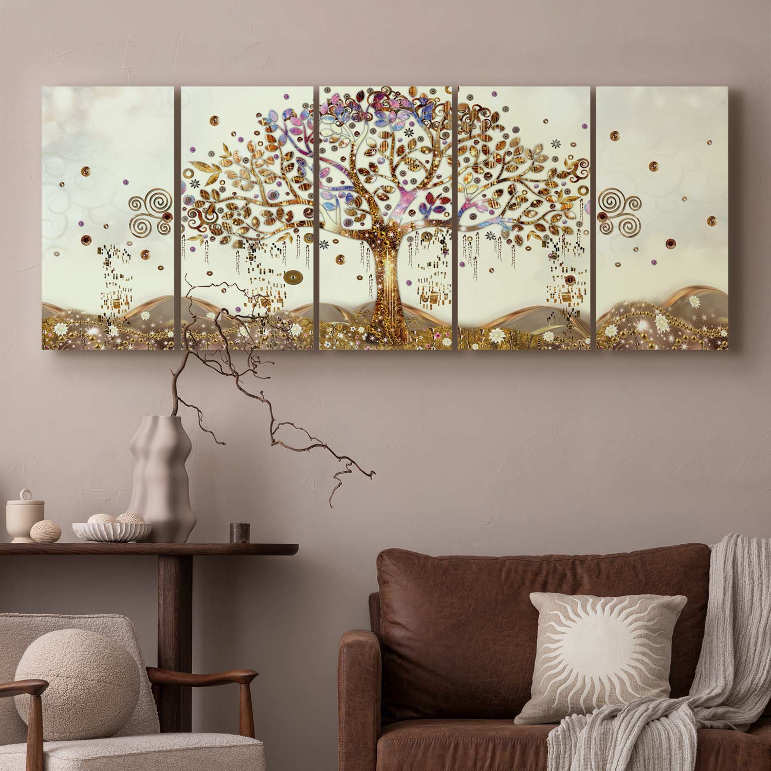 Abstract Dazzling Tree Canvas Print