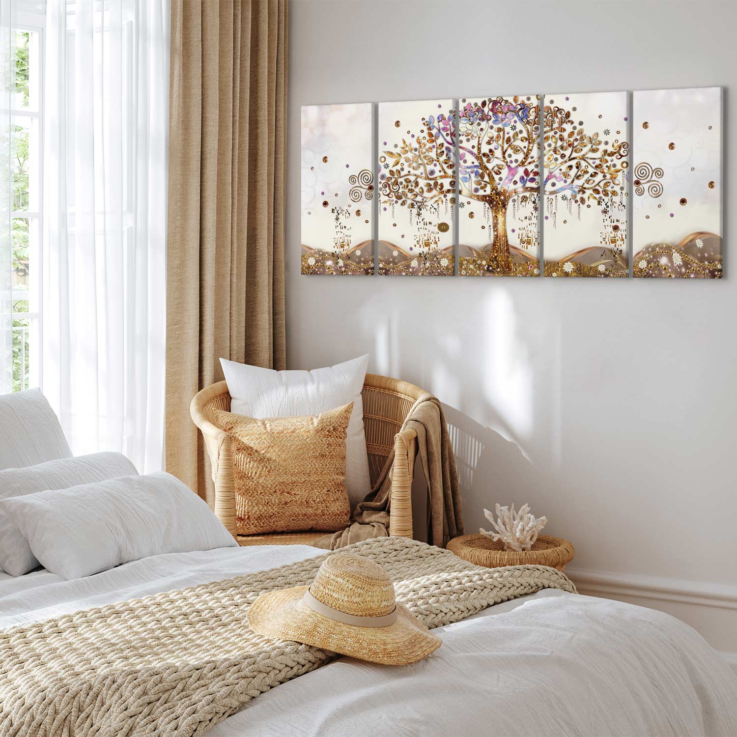 Abstract Dazzling Tree Canvas Print