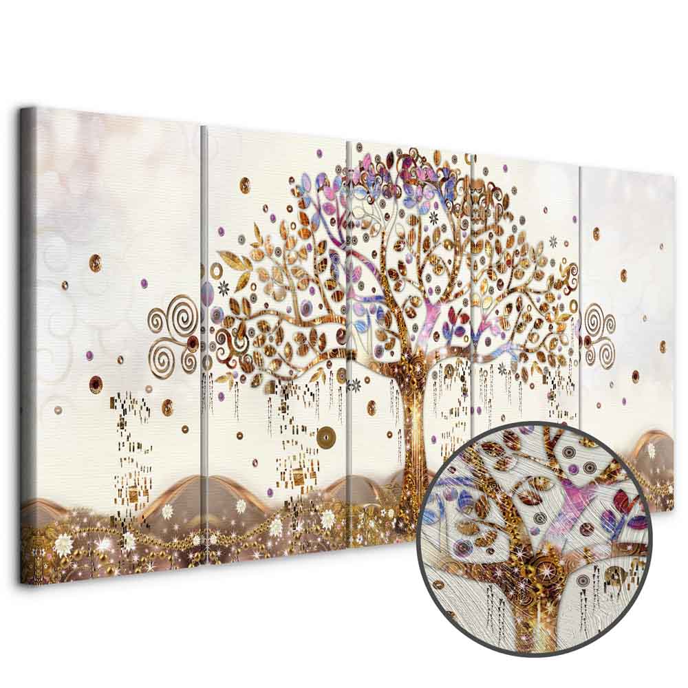 Abstract Dazzling Tree Canvas Print