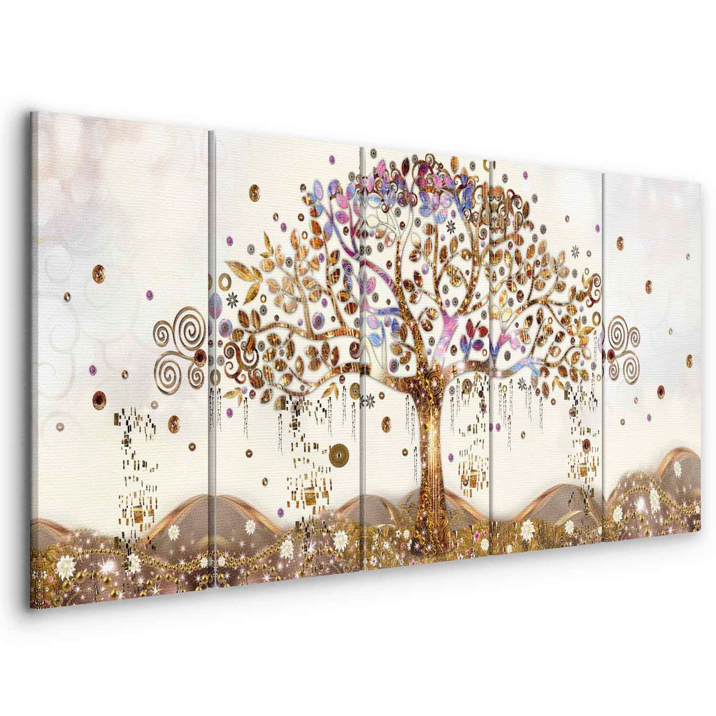 Abstract Dazzling Tree Canvas Print