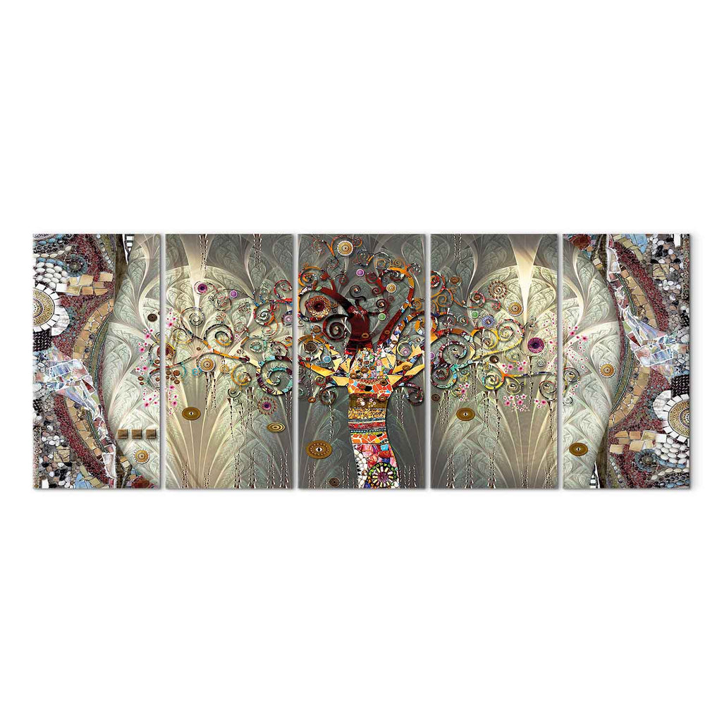 Abstract Tree of Life Multicolor Canvas Print