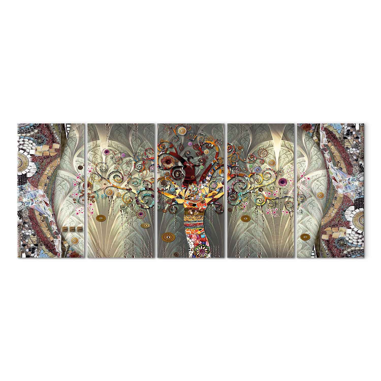 Abstract Tree of Life Multicolor Canvas Print