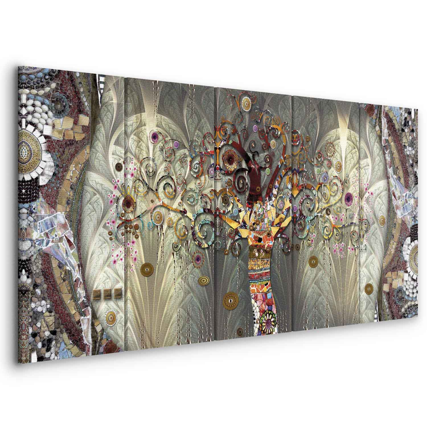 Abstract Tree of Life Multicolor Canvas Print