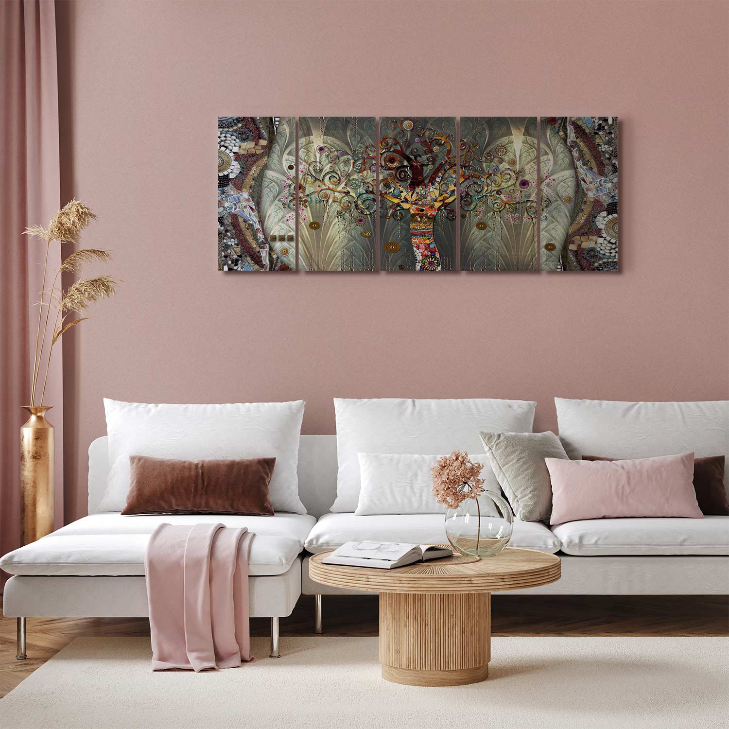 Abstract Tree of Life Multicolor Canvas Print