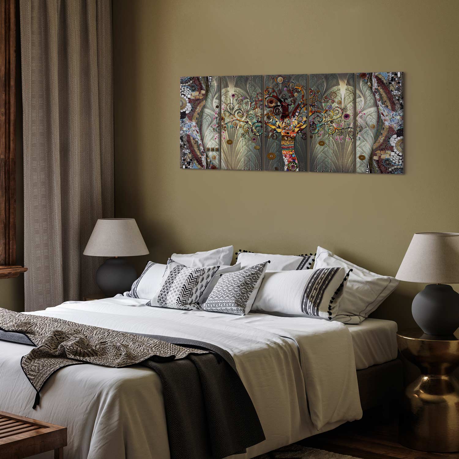 Abstract Tree of Life Multicolor Canvas Print