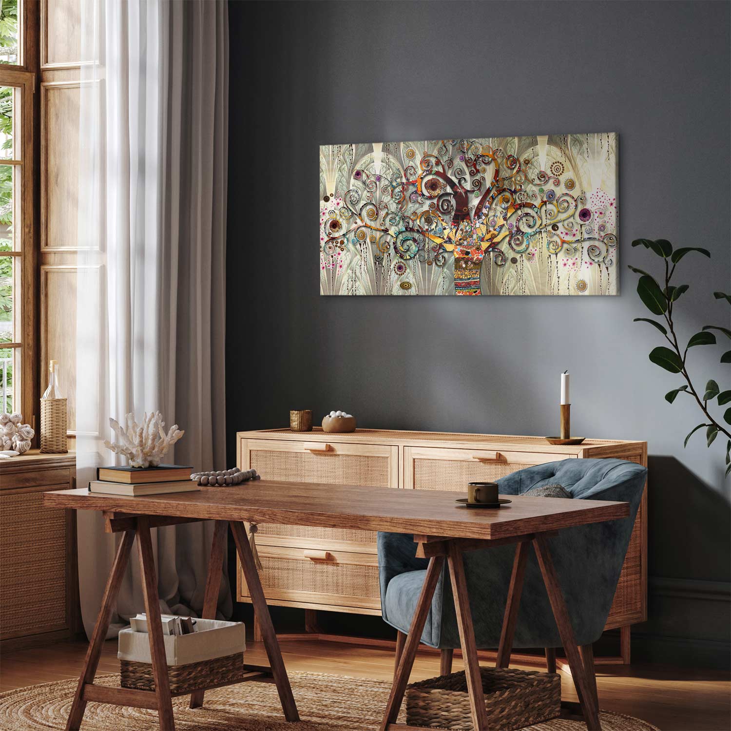 Abstract Tree of Life Narrow Canvas Print