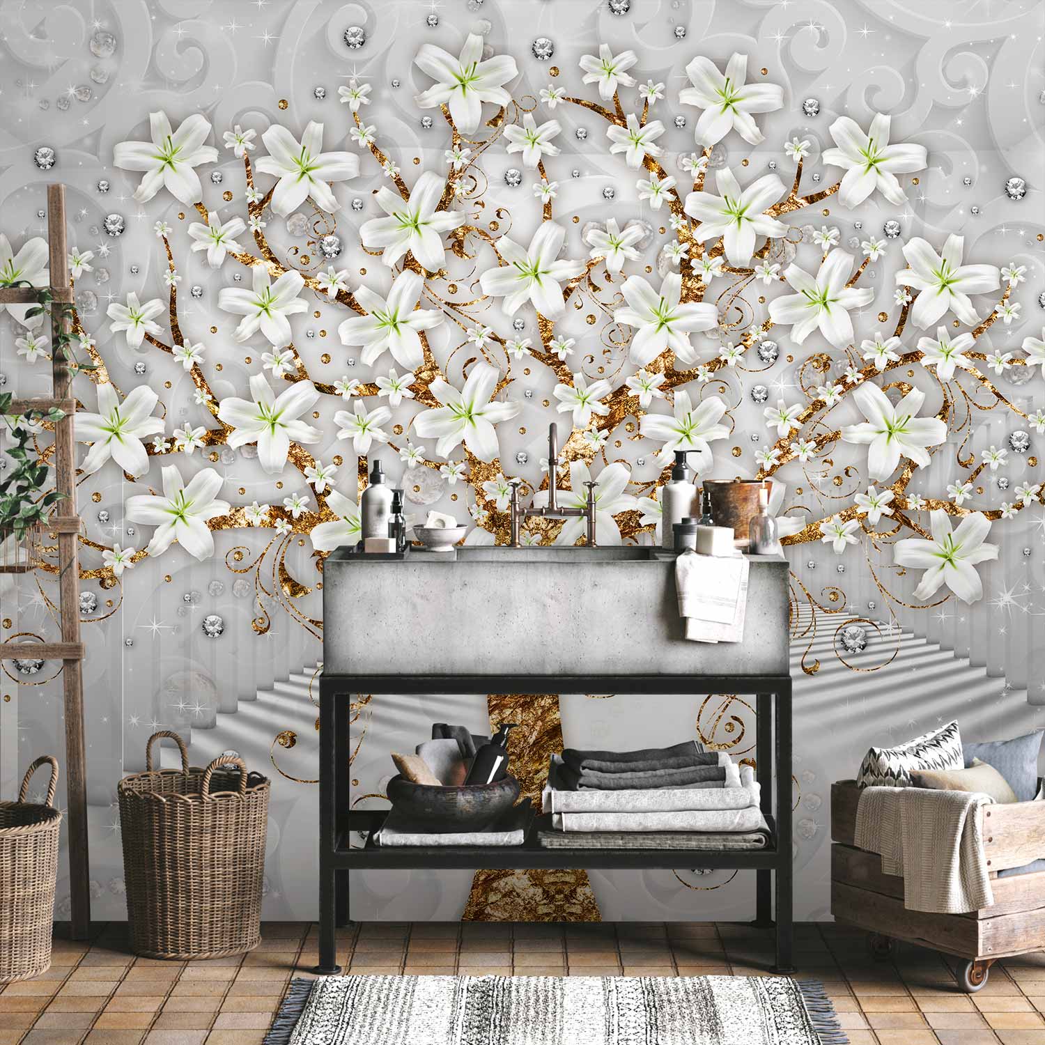 Tree Tunnel Nature Wall Mural