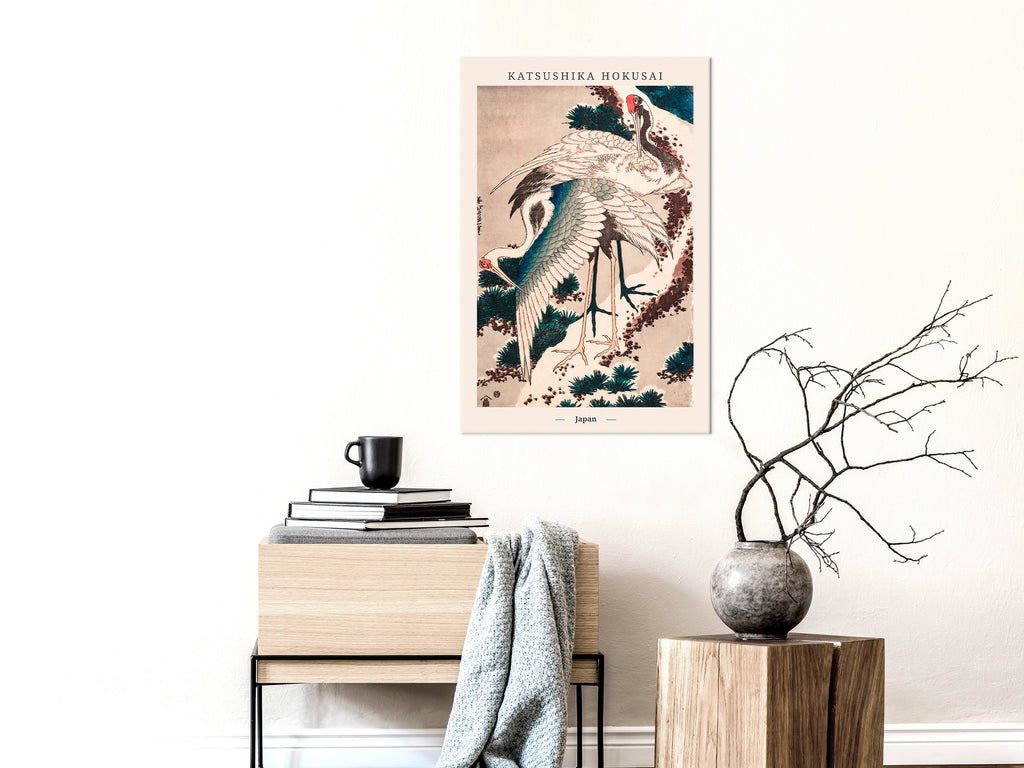 Canvas Print Cranes Vertical (1 Part)