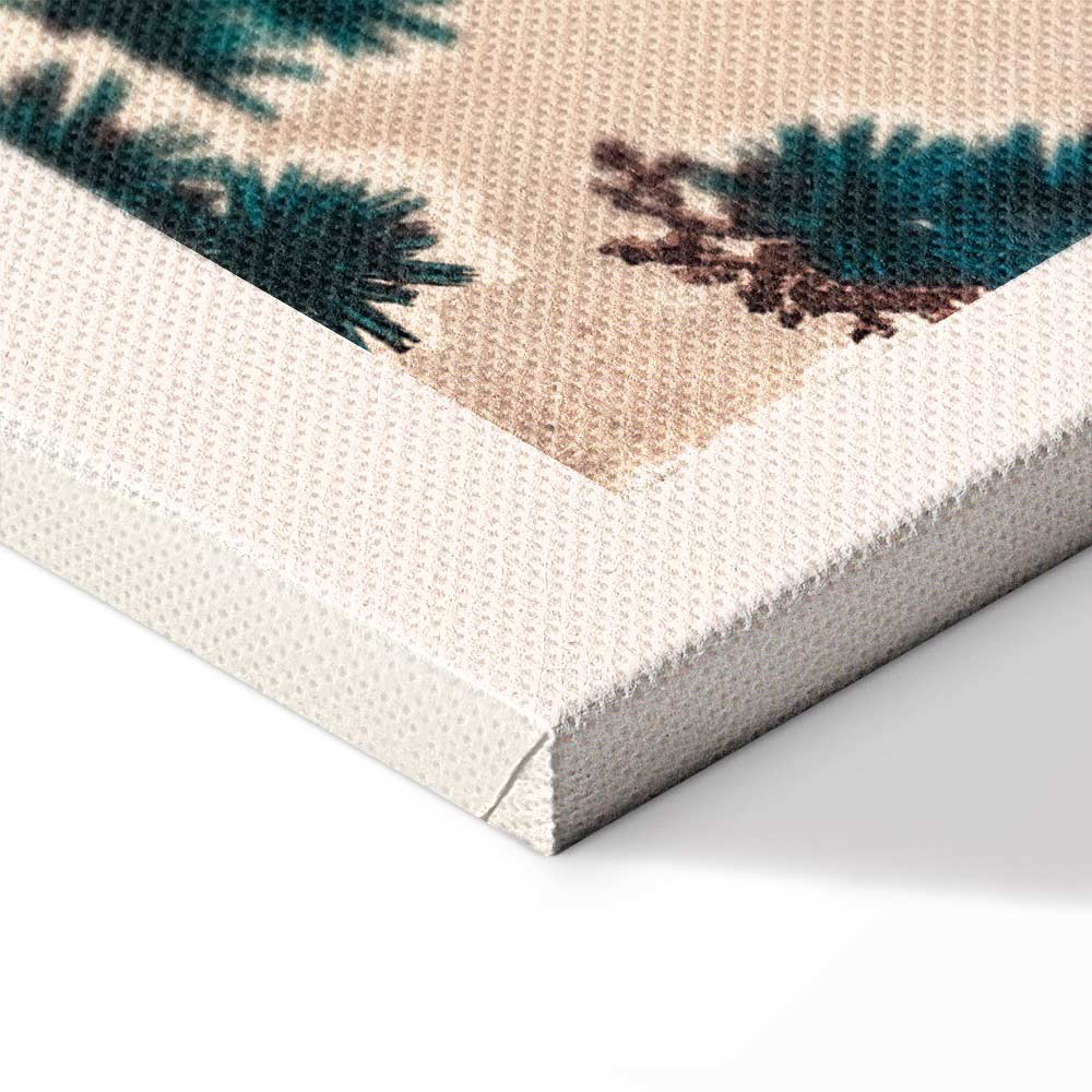 Vertical Crane Birds Oriental Canvas Print