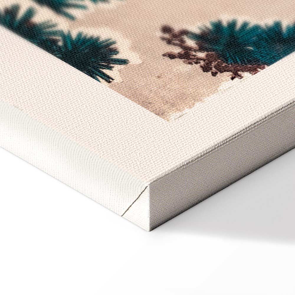 Vertical Crane Birds Oriental Canvas Print