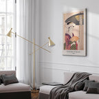 Colorful Woman With Umbrella Oriental Canvas Print