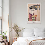 Colorful Woman With Umbrella Oriental Canvas Print