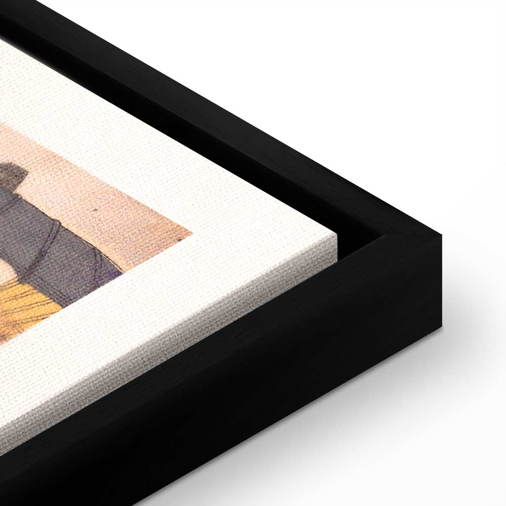 Colorful Woman With Umbrella Oriental Canvas Print