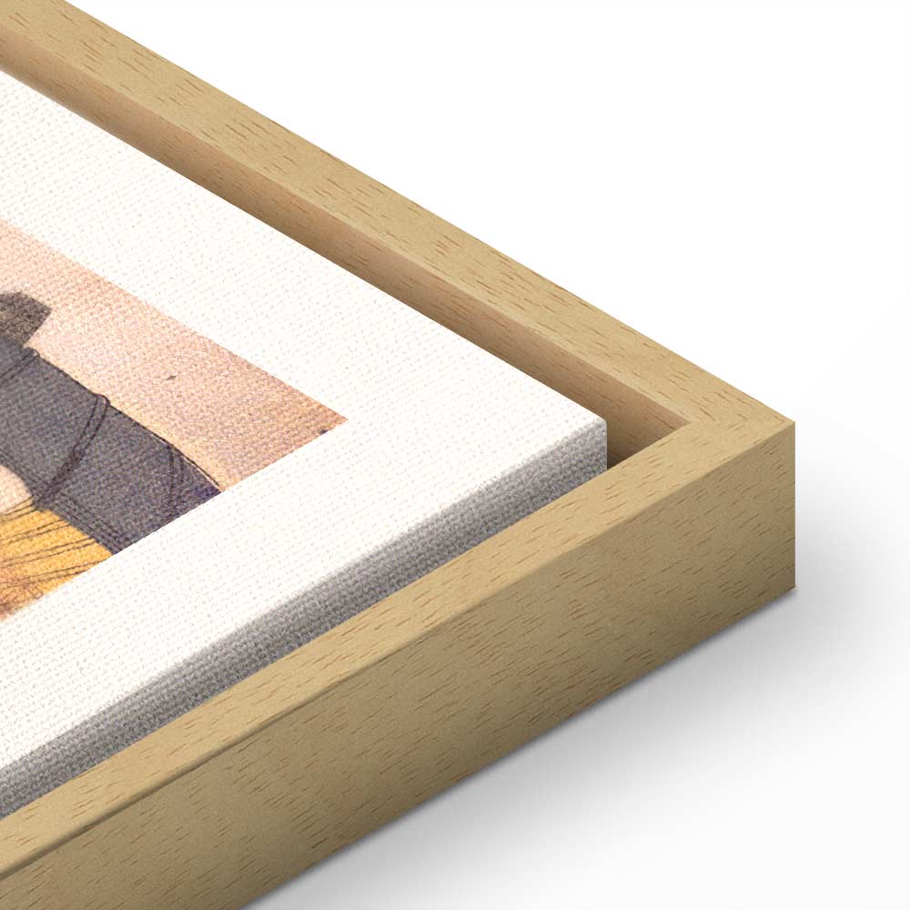 Colorful Woman With Umbrella Oriental Canvas Print