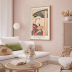 Colorful Woman With Umbrella Oriental Canvas Print