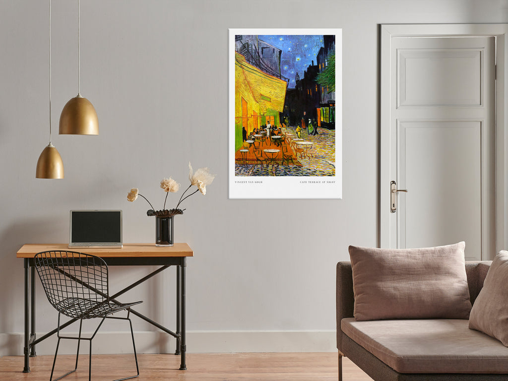 Canvas Print - Cafe at Night (1 Part) Vertical