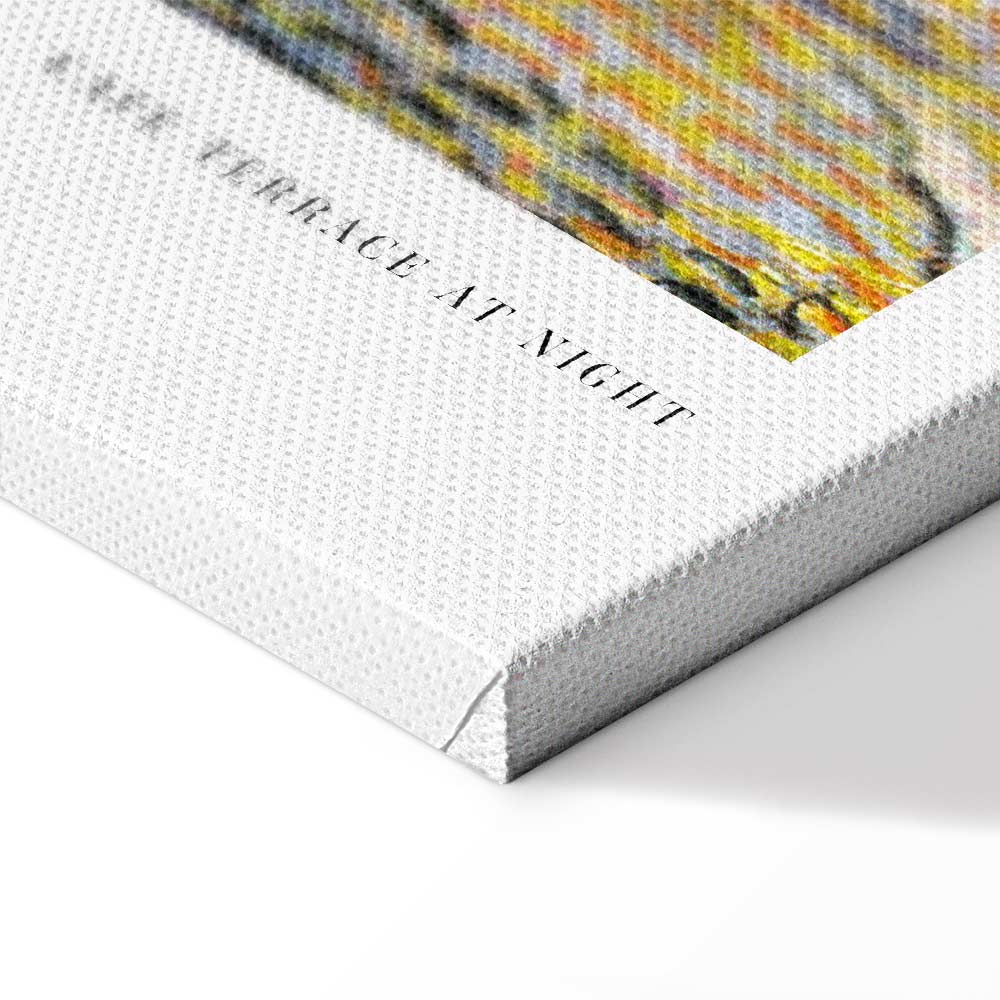 Colorful Night Cafe Street City Canvas Print