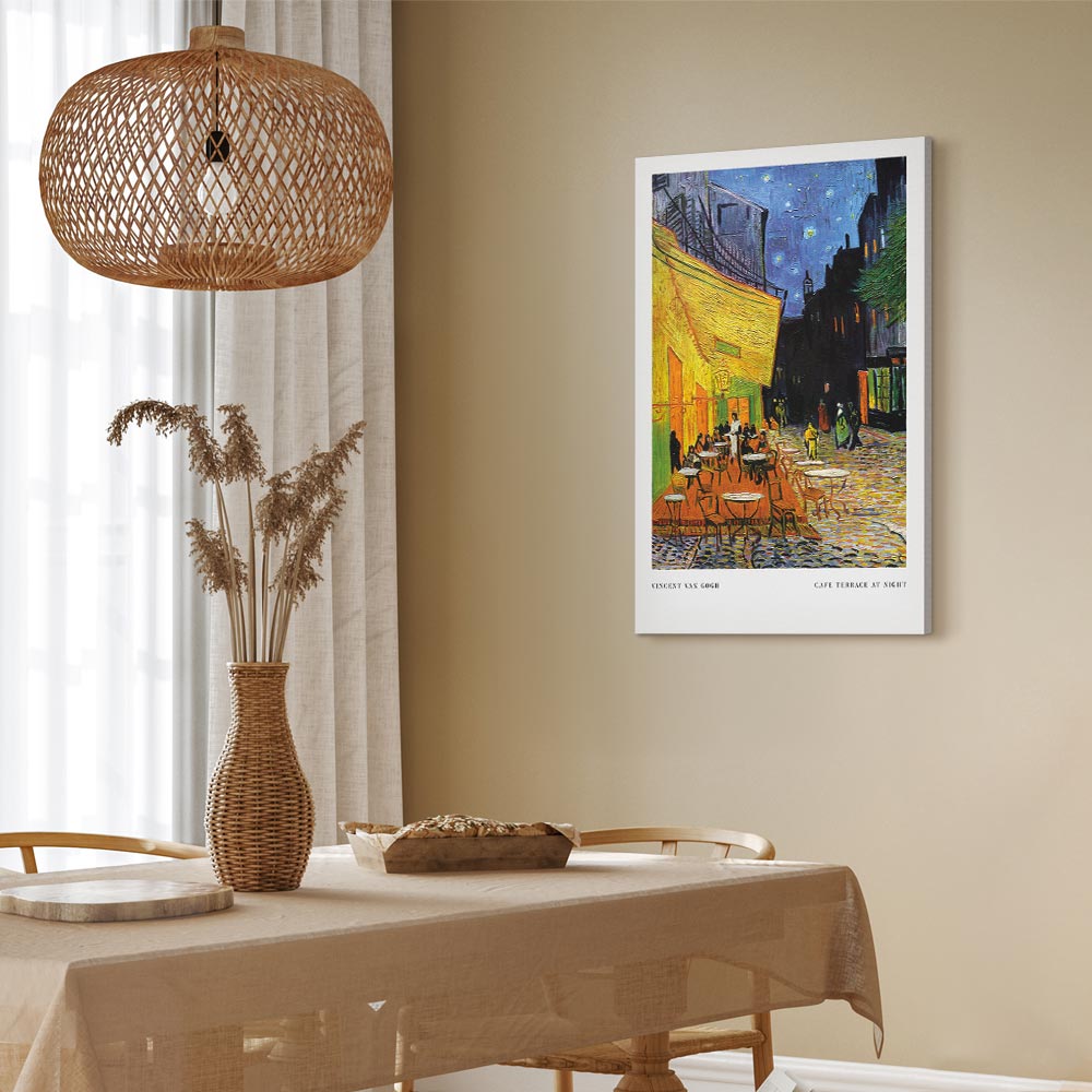 Colorful Night Cafe Street City Canvas Print