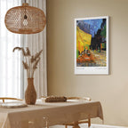 Colorful Night Cafe Street City Canvas Print