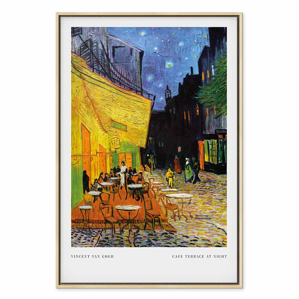 Colorful Night Cafe Street City Canvas Print
