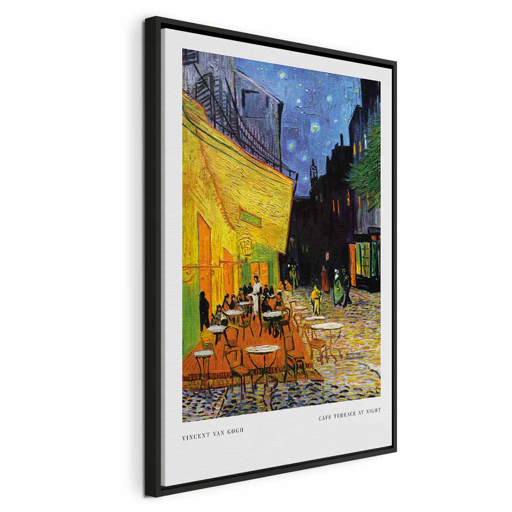 Colorful Night Cafe Street City Canvas Print