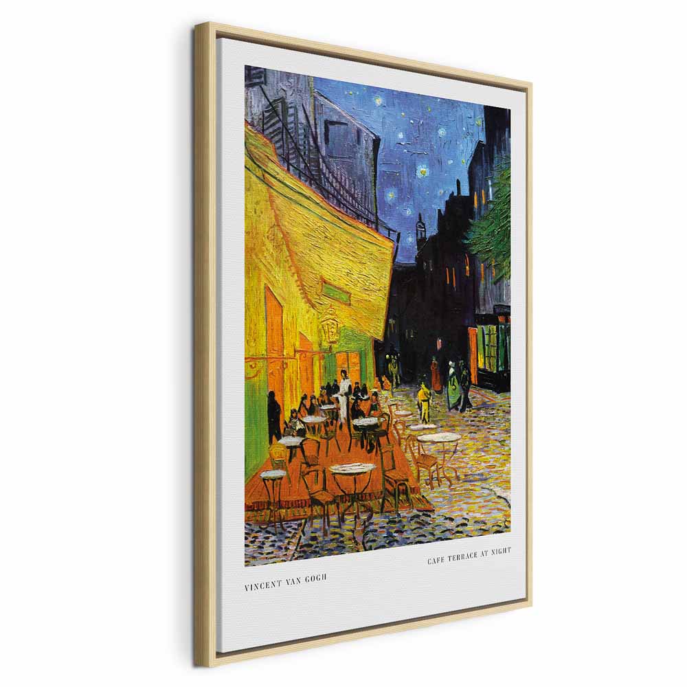 Colorful Night Cafe Street City Canvas Print
