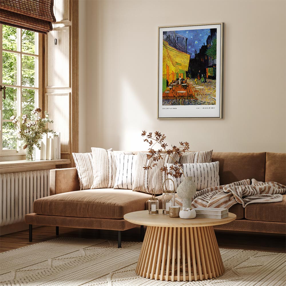 Colorful Night Cafe Street City Canvas Print