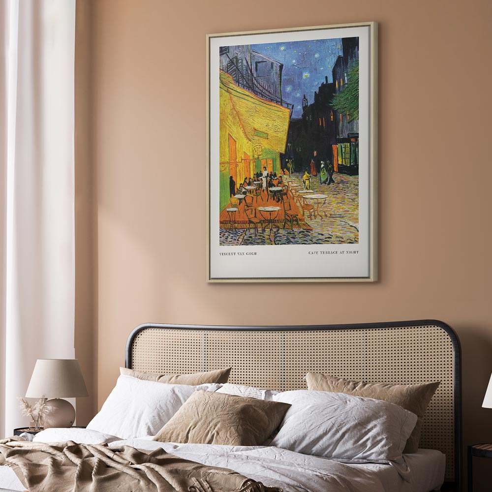 Colorful Night Cafe Street City Canvas Print