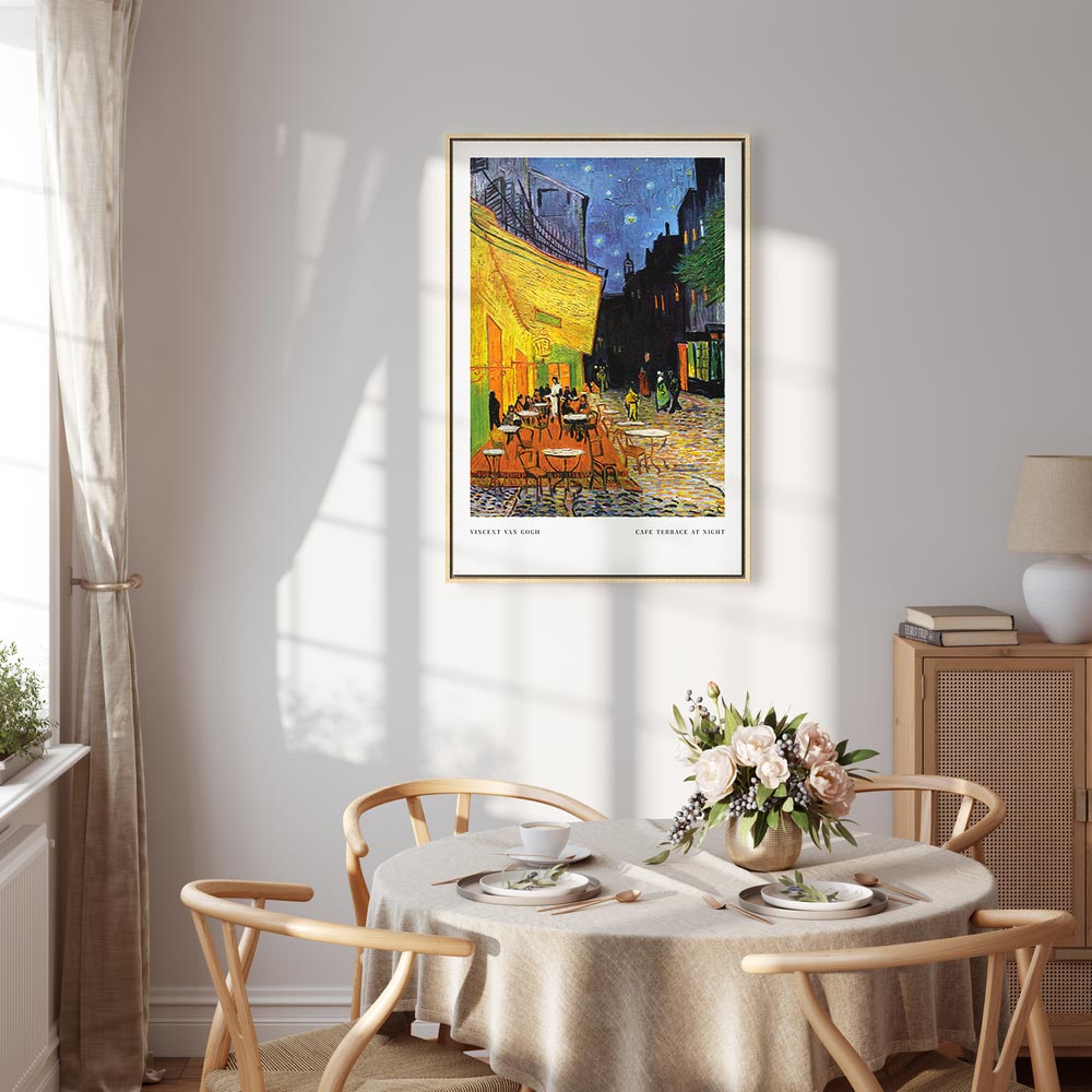 Colorful Night Cafe Street City Canvas Print